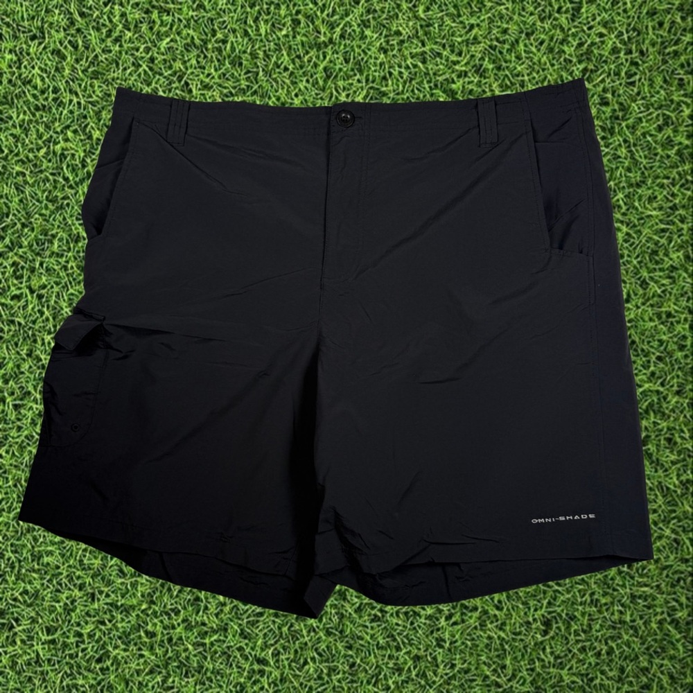 Men Dri-Fit Columbia Black Cargo Fishing Shorts Size XXL